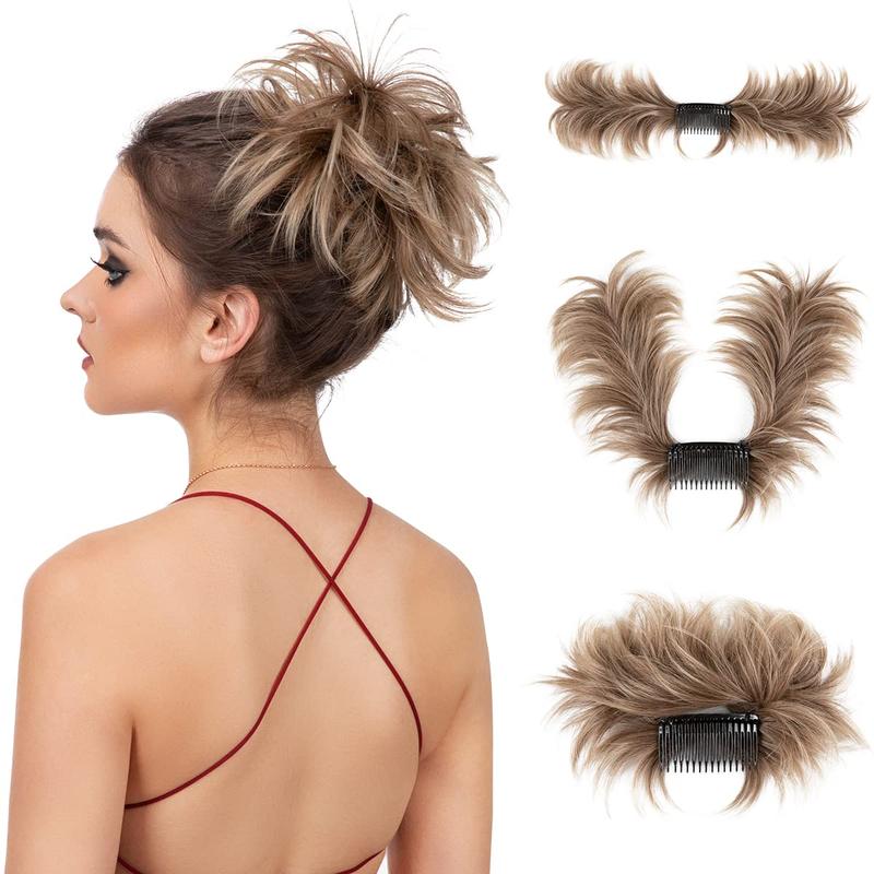 Clip in bun hairpieces for short hair hotsell