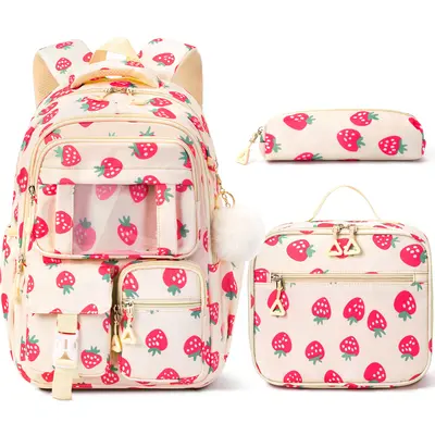 Meetbelify 3Pcs Rolling Backpack For Girls With Lunch