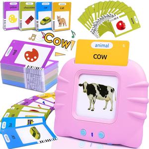 1 Pieza Dispositivo de Aprendizaje para Educación Temprana con 112 Tarjetas en Inglés, Juguete de Tarjetas Didácticas con Voz