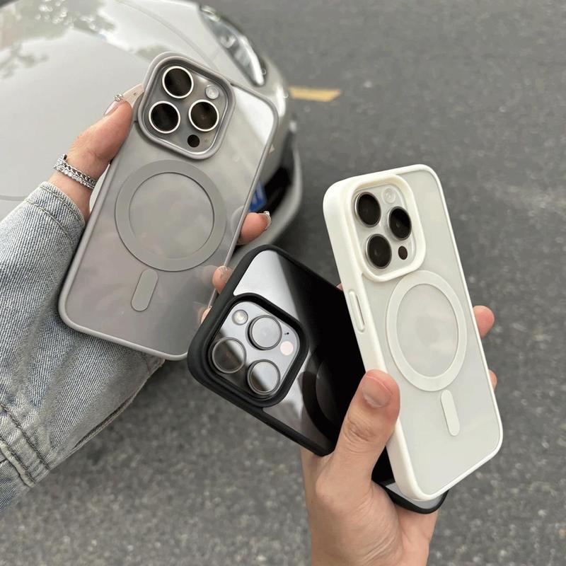 Đen trắng xám hút từ iPhone IPhone 17 cho iPhone 17 16 15 trường hợp 14 13 11 17air 17pro 17promax mới 16 cá tính 15