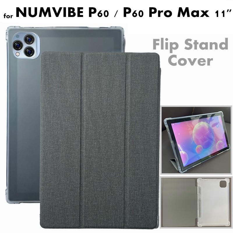 Numvibe P60 Pro Max 5G แท็บเล็ตพีซี 11 นิ้ว เคสฝาพับหนังเทียม พร้อมฟังก์ชั่นขาตั้ง เคสป้องกัน