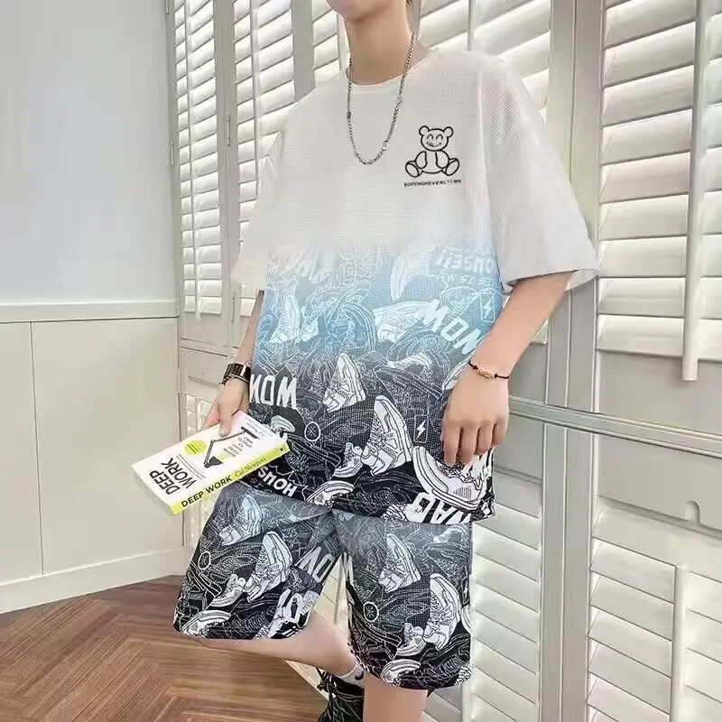 Ao Khoac Cho Nam áO PhôNg Bigsize Nam 130Kg Ao Thun Tay NgắN Nam áO PhôNg Form RộNg áO Nocturnal Bộ Đồ Thể Thao ThườNg NgàY Cho Nam, Bộ Hai MảNh MùA Hè, ThờI Trang, In HìNh, Tay LửNg ÁO, Cổ TròN, DáNg RộNg VừA VặN, ÁO PhôNg, Cung CấP TrựC TiếP 1