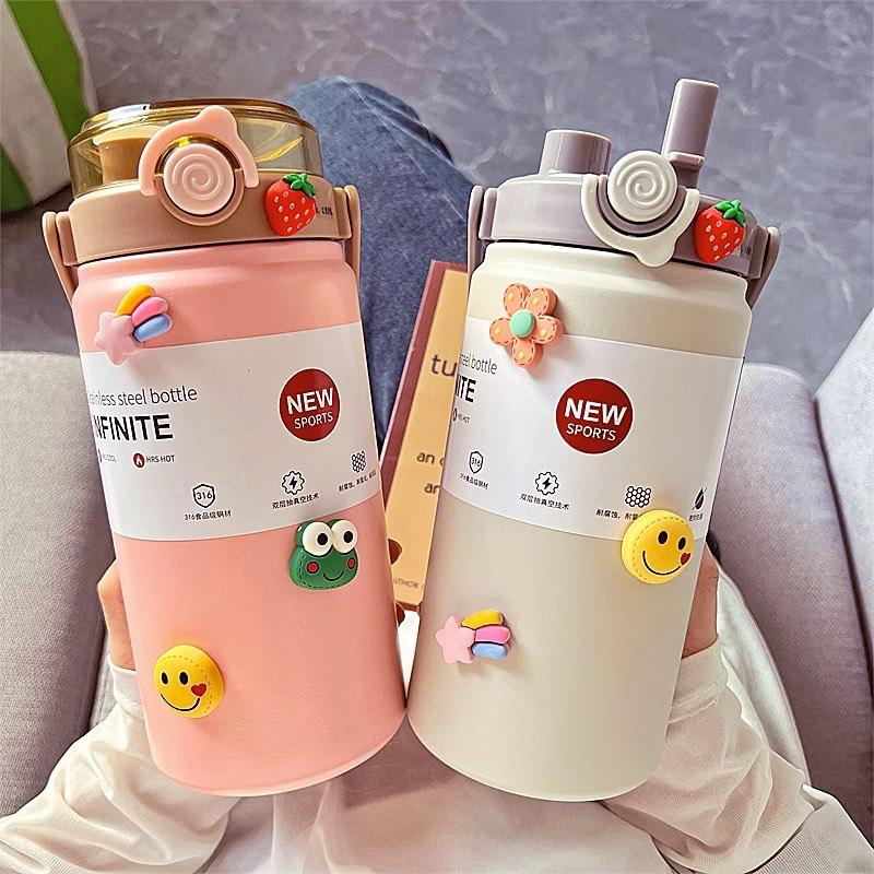 [Tặng túi vải] Bình giữ nhiệt Boss NIUMI inox 316 dung tích 1200ml thiết kế đơn giản, màu sắc nhẹ nhàng, xinh xắn