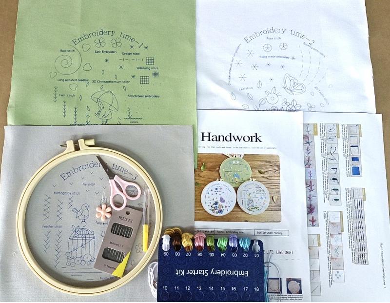 Product Introduction of ️สอนฟรี ชุดปักผ้ามือใหม่ Embroidery Set Beginner  มีคำแนะนำภาษาไทย พร้อมวิธีการปัก เย็บปักถักร้อย เซตปักผ้า งานDIY Embroidery kit set พร้อมส่ง 73