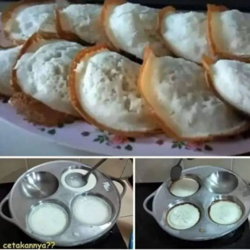Alat Cetakan Apem Selong 4 Lubang Tipis / cetakan telur dadar / bikang / carabika /  Serabi / Dorayaki / Takoyaki Aluminium Dapur 0