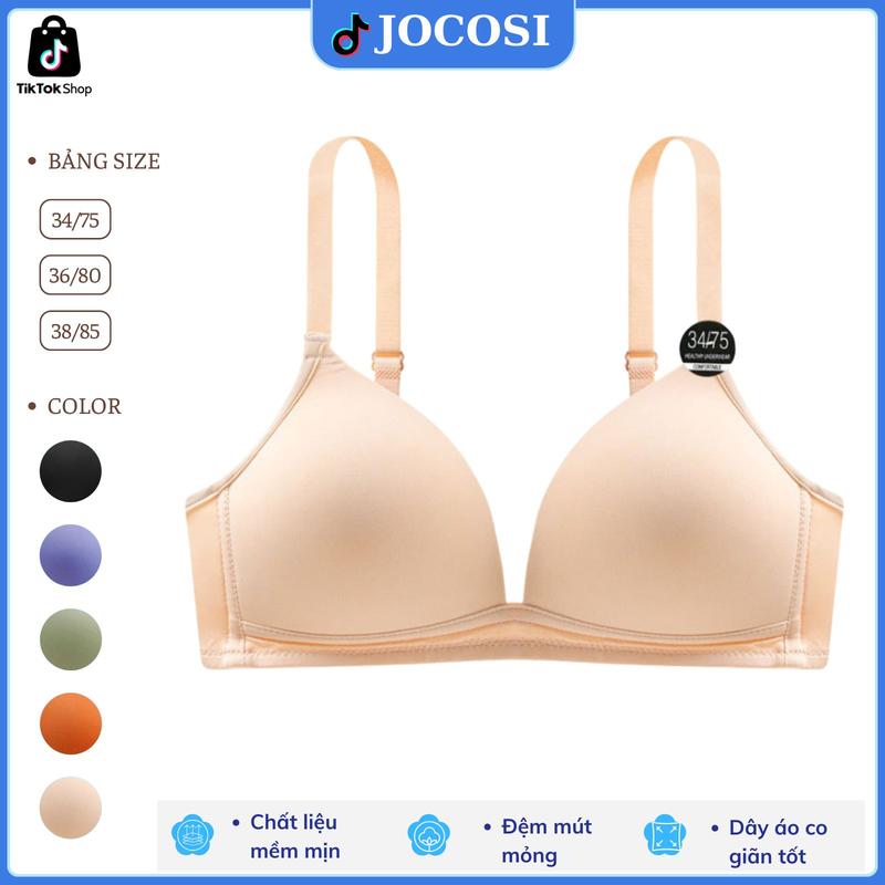 Áo ngực nữ không gọng mềm mại thoáng mát, áo lót Bra đệm mỏng ôm ngực đẹp và dễ thương JOCOSI  A639 Tim nội  y  nữ