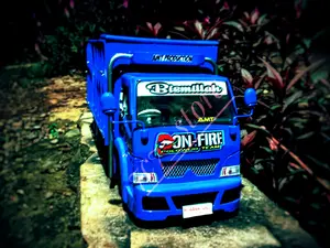Miniatur truk oleng HM CABE biru-putih Mainan Anak Toy
