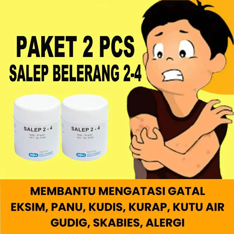 (2PCS) SALEP BELERANG 2-4 HOLI UNTUK MENGATASI PANU KADAS KURAP EKSIM KUTU AIR DAN JAMUR