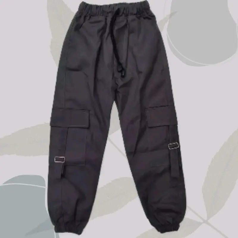 Celana Cargo jogger anak  Perempuan Cewek usia 1 sampai 13 tahun katun drill 5