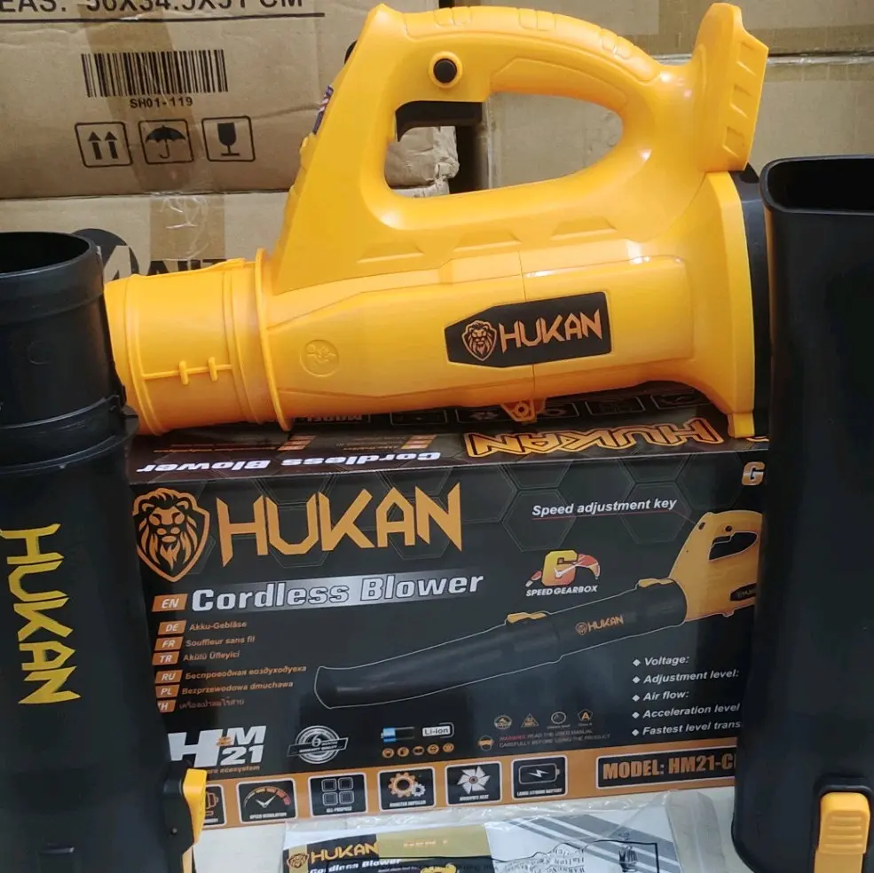 Máy thổi lá, thổi bụi Hukan CB1566m 6 cấp độ gió, động cơ lõi đồng , chân pin phổ thông