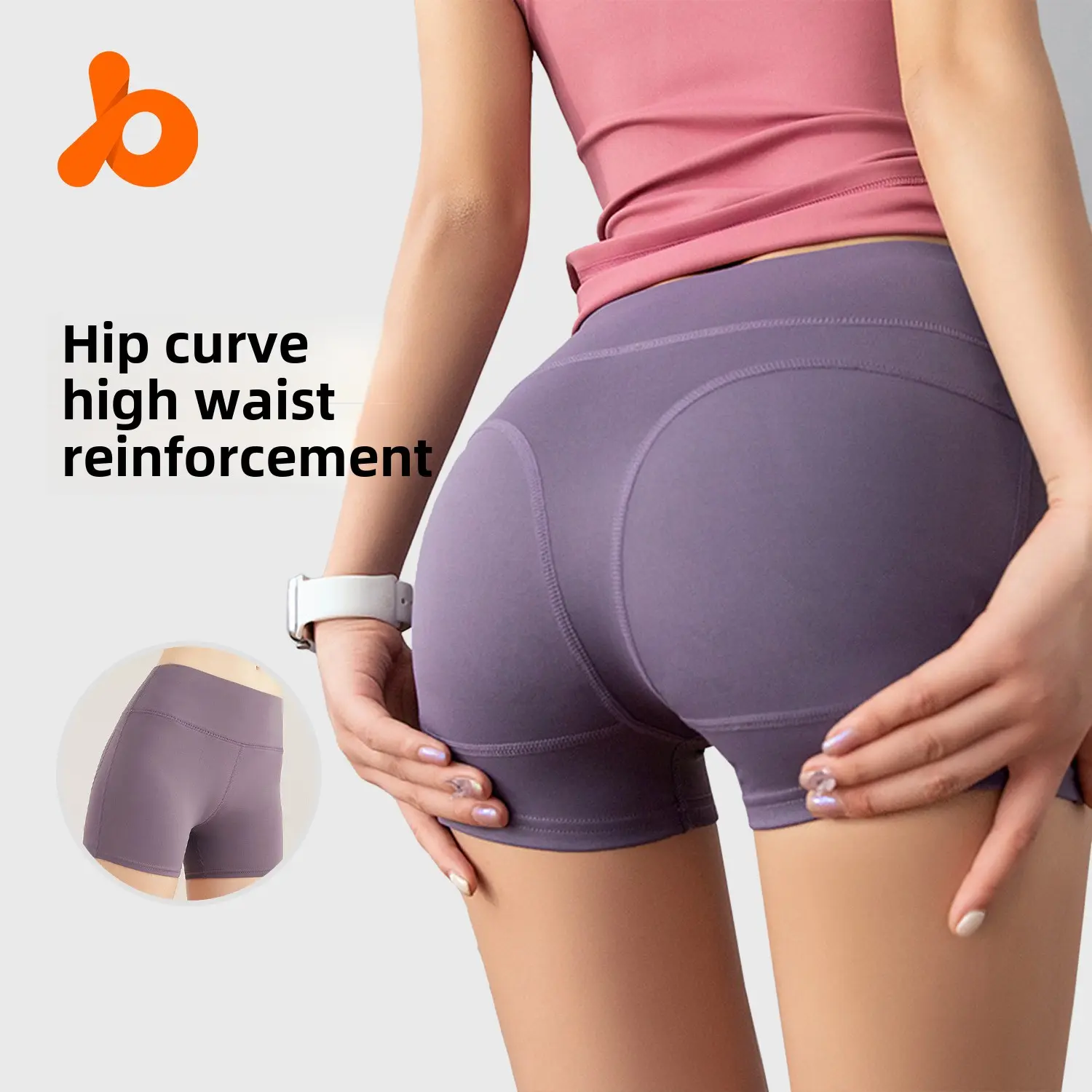 Lulu Same Style Summer Cross border Fitness Outdoor Running Hip Lifting High Waist Three Point Sports Shorts