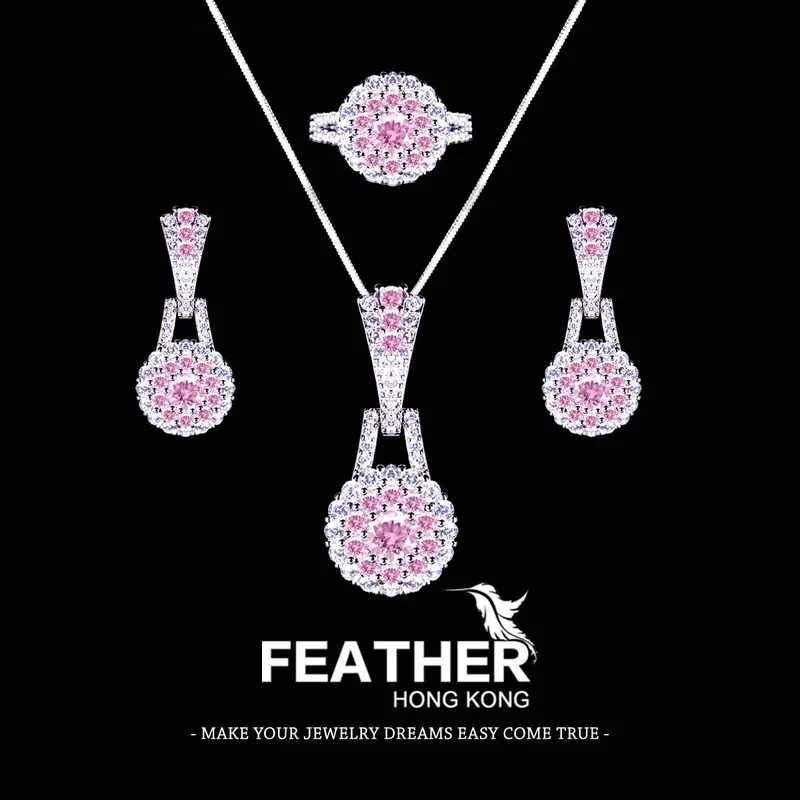 FEATHER HONGKONG - ( FREE KALUNG ) - KUALITAS TINGGI CUSTOM SENDIRI - ONE SET PERHIASAN 0