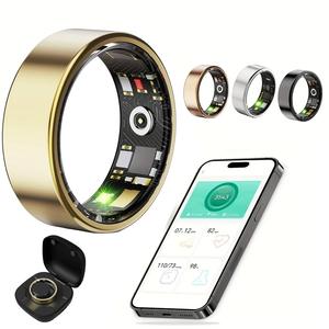 Anillo Inteligente Multifuncional, Anillo Inteligente de Moda con Estuche de Carga Inalámbrico, Monitor de Actividad y Sueño para iOS y Android, Wearable