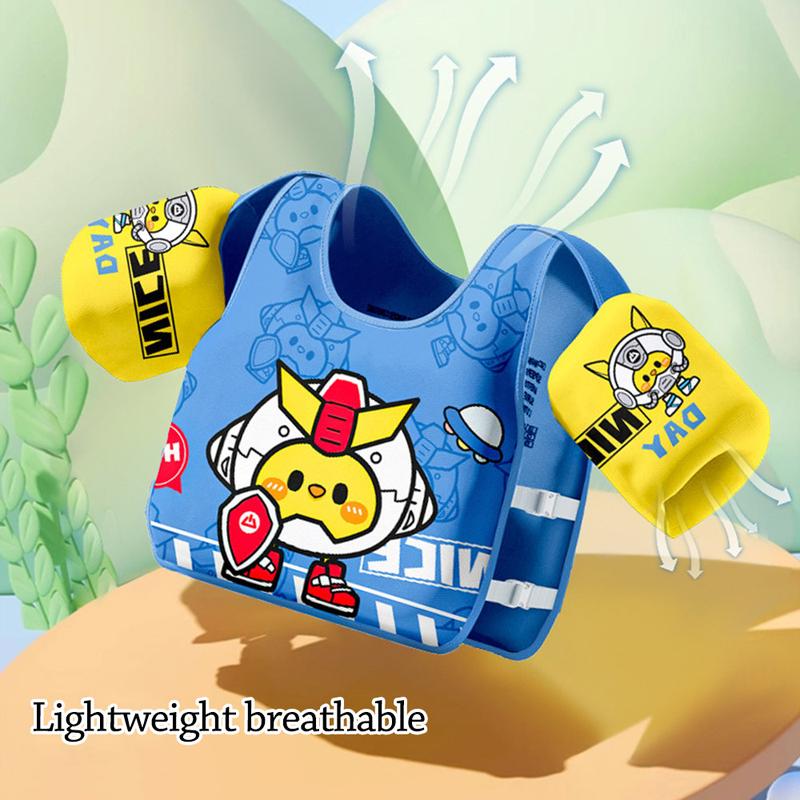 Product Introduction of Creative Float Summer Kids Swim Vest Airless Water Play Child Buoyancy Vest Cartoon Adjustable Swim Arm Ring Baby 29