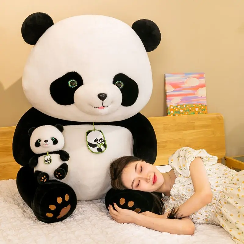 Búp Bê Gấu Trúc, Mô Phỏng, Lớn Và Nhỏ, Đồ Chơi Nhồi Bông, Kho Báu Quốc Gia, Nhận Quà Sinh Nhật Cho Bé Gái, Ragdoll Miễn Phí 6