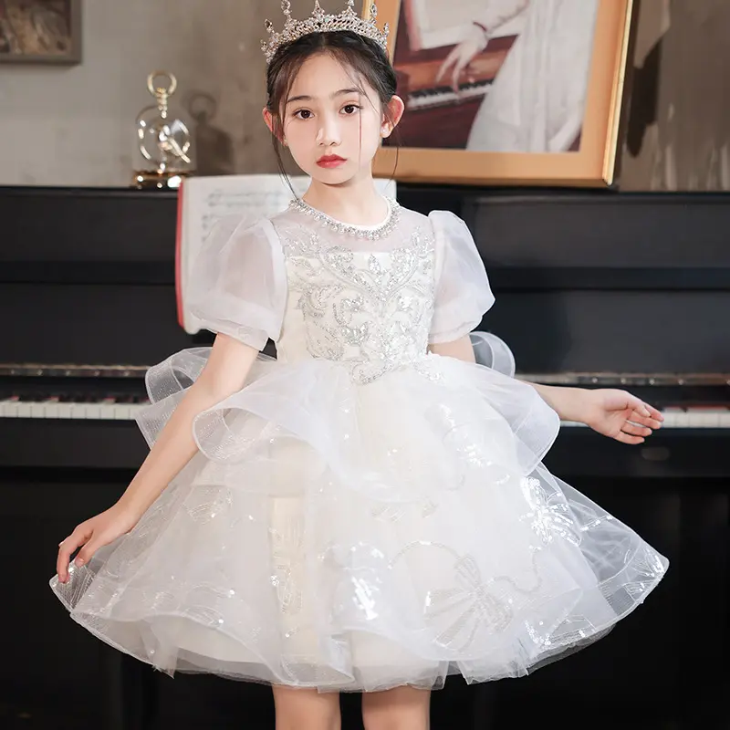 Váy Trẻ Em, Váy Công Chúa, Thích Hợp Cho Tiệc Sinh Nhật Bé Gái, Váy Biểu Diễn Thi Đấu Piano Người Dẫn Chương Trình, Trang Phục Trẻ Em 3