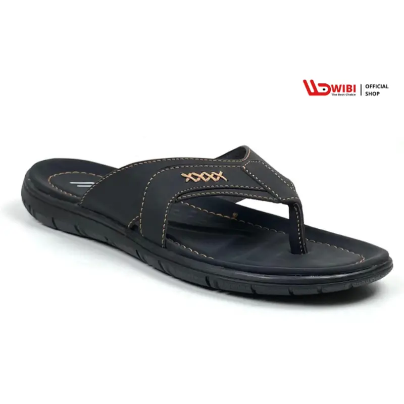 Sandal Wibi High Star S01-02 Sandal Jepit Pria Kulit Moka Size 39 - 43 2
