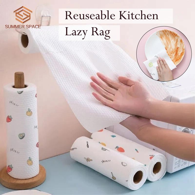 Absorbent One-Day Reusable Lazy Kitchen Rag Wipe Cloth Cost Saving ...