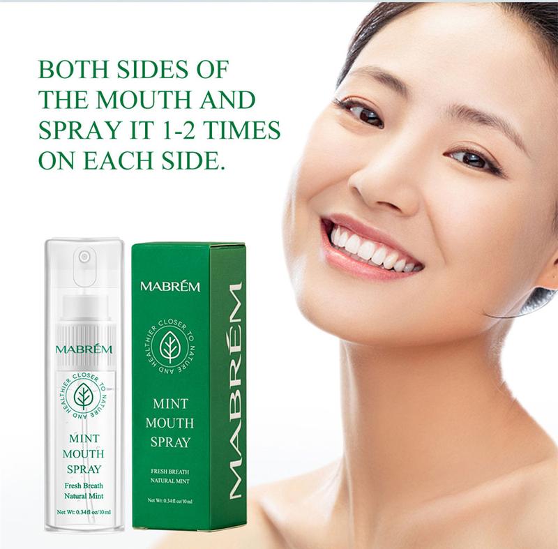 Product Introduction of MABREM Oral Spray Freshens Breath, Deodorizes And Leaves Fragrance Portable Breath Freshener To Prevent Bad Breath Peppermint Fresh Mouth Mist 24