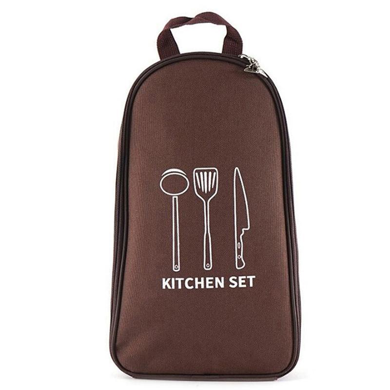Outdoor Camping Portable Cookware Storage Bag, 1 Count Large Capacity Cooking Utensil Organizer, Kitchen Organizer without Cooking Utensil for Outdoor Travel BBQ 4