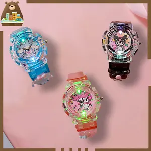 Jam Anak Perempuan Karakter Kuromi Melody Cinnamoroll Lampu LED