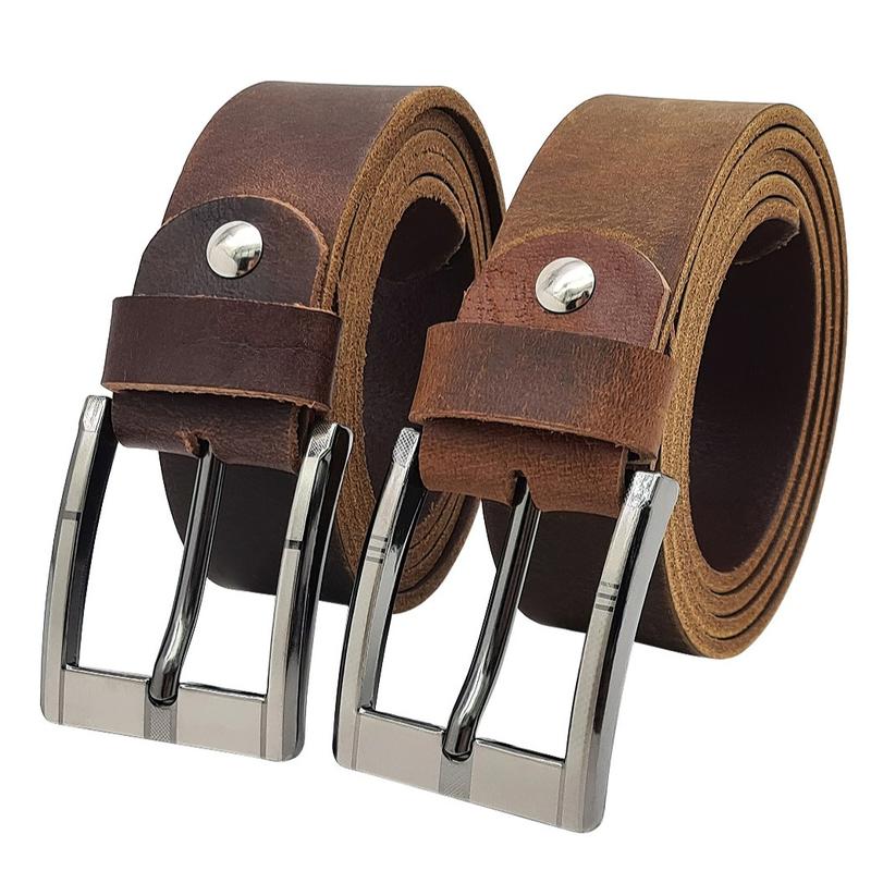 Thắt lưng da nam cao cấp DHM-041 | Thắt lưng da sáp khoá kim thời trang | Bảo hành 12 tháng