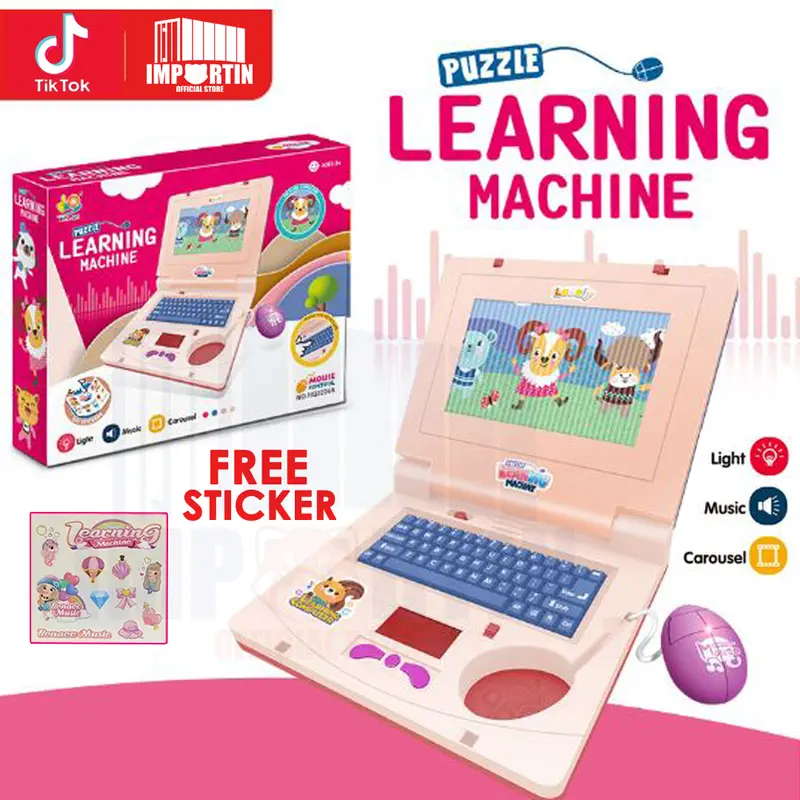 Mainan Laptop Anak Alat Bantu Belajar Learning Machine Notebook Laptop Mainan Edukasi Anak Laptop Mainan Mini/ Laptop Edukasi Anak Variasi Musik Inggris Kartun Bergerak Plastik Led Toy 0