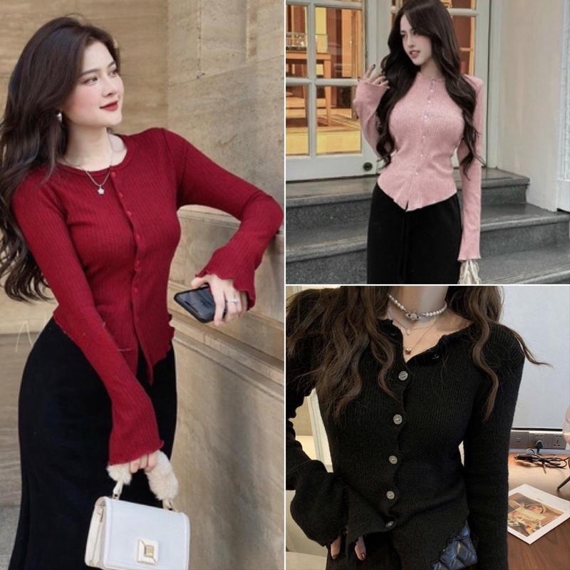 Áo thun cổ tròn tay dài bigsize 45-90kg Ph801 tay loe vạt nhọn tôn dáng có nhiều màu chất thun gân tăm S3