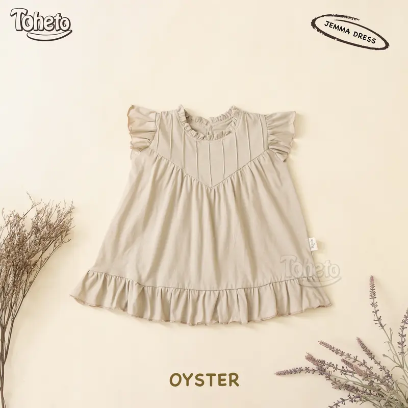 Toheto - Jemma Dress Anak Perempuan 1-4 Tahun Lengan Katun 2