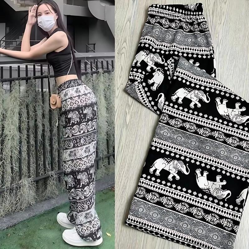 Quần ống suôn lanh thổ cẩm Nam Nữ Women Ong Pants (SIZE 40-65 KG)(Nhiều mẫu)