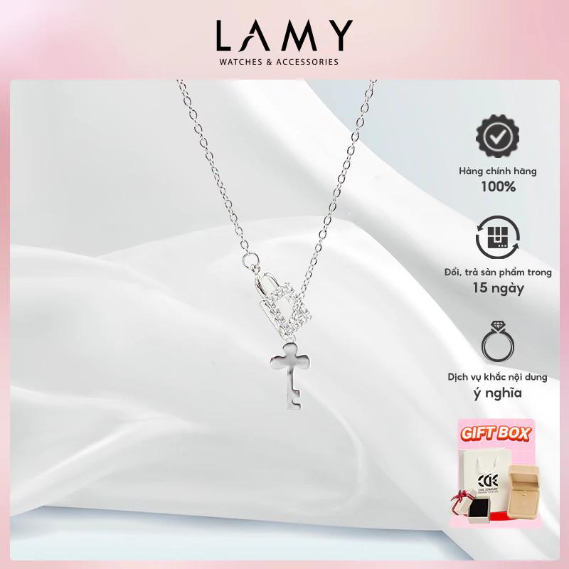 [KHÔNG DÙNG] Dây chuyền bạc nữ CDE Heart Lock & Key Necklace Silver CDE6412SV