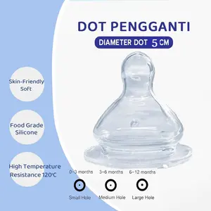 Dot Bayi Untuk Botol Leher 5CM Wide Neck Dot Silikon NUK Bebas BPA