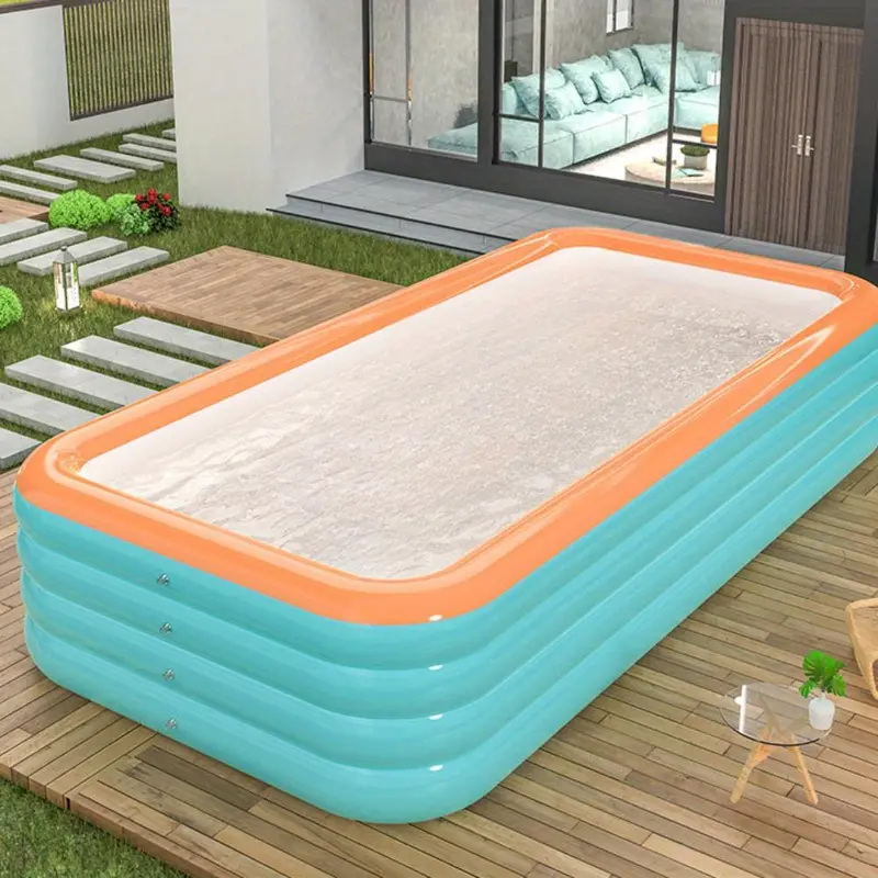 Inflatable Swimming Pool, 1 Count Inflatable Swimming Pool for Entertaining and Relaxing, Outdoor Swimming Pool for Home Garden Yard 6