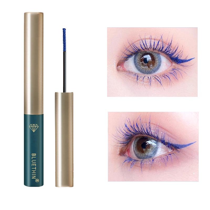 BLUETHIN-Mascara làm cong mi, chống nhòe, không thấm nước, mỏng, chải mi, kéo dài mi, lâu trôi 3