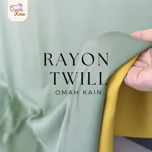 Kain Rayon Twill (100% rayon, jatuh, adem, tebal, lembut dan tidak berbulu)