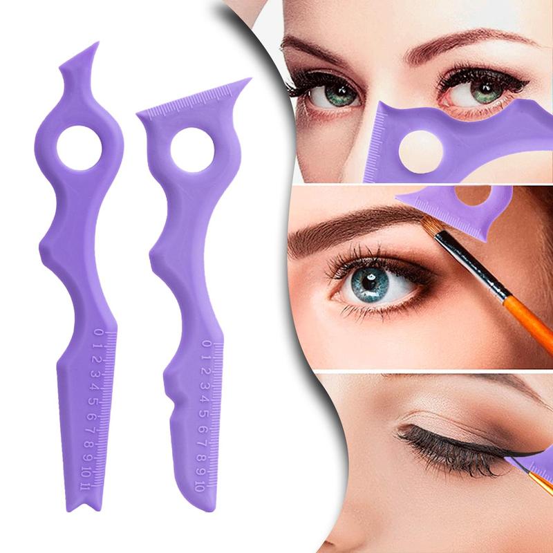 2pcs Multi-function Eyeliner & Lip Liner Stencil, Reusable Silicone Lip Liner Template, Professional Makeup Auxiliary Tools for Women 7