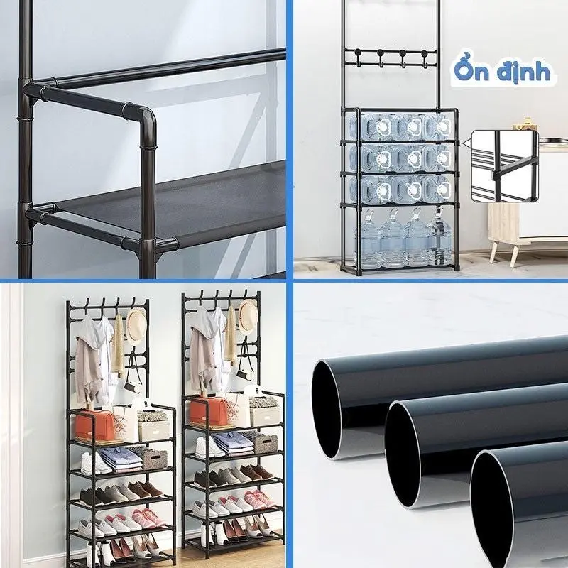 [Giá Sốc] Kệ Giày 4 Tầng Inox Nội Địa Trung Kích Thước 60x27x153cm 4