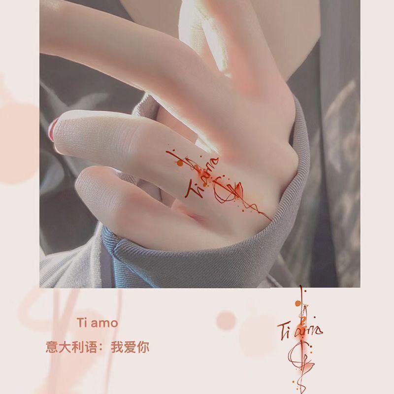 Miếng Dán Hình Xăm Tạm Thời, Hướng Sống Tới Cái Chết, Thiết Kế Đầy Màu Sắc Của Đức, Không Thấm Nước, Phong Cách Cô Gái Nóng Bỏng, Ngọt Ngào Và Ngầu Thích Hợp Cho Cặp Đôi, Miếng Dán Ngón Tay Cổ Tay 3