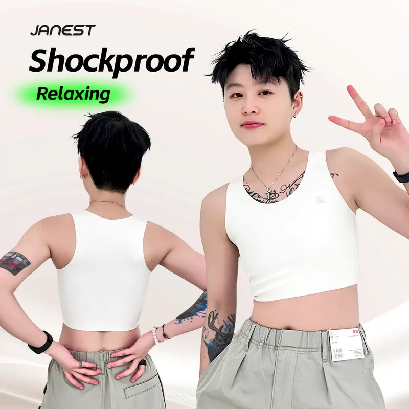 Dụng Cụ Đóng Ngực Tomboy, Liền Mạch, Định Hình Ngực, Đồ Quần Áo Thể Thao, Dụng Cụ Đóng Nửa, Dành Cho Phụ Nữ Ngoại Cỡ 6