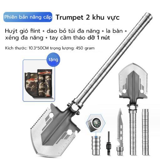 （Outdoor products} Ngoài Trời Kỹ Sư Xẻng Gấp Gọn Đa Chức Năng Xẻng Xe Gắn Quân Khí Xẻng Thép Mangan Câu Cá Tiện Lợi Thiết Bị Cắm Trại 6