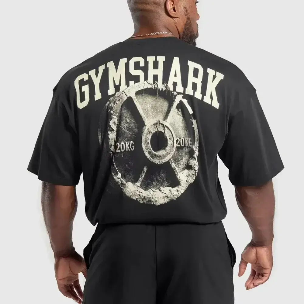 American Muscle Shark T-shirt Street Fitness Gymnastics Shark Sports T-shirt Man Chris Training Strength T-shirt Cotton T-shirt top Comfortable soft breathable Summer short sleeve