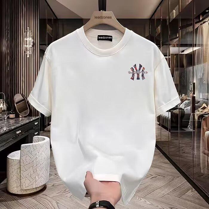Product Introduction of Cotton 250gsm summer short sleeved T-shirt for men, casual, trendy, fashionable, printed T-shirt, round neck, sports, breathable 1