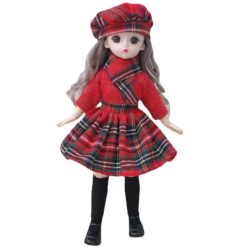 Boneka BJD 30cm Mainan Anak Perempuan dengan Dress Cantik dan Rambut Panjang Bisa Dimainkan dan Dikoleksi Cocok untuk Hadiah Ulang Tahun 8