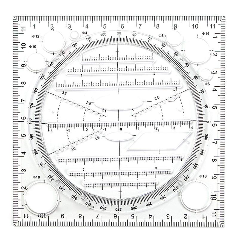 360 degree circle drawing ruler angle and circle maker geometric