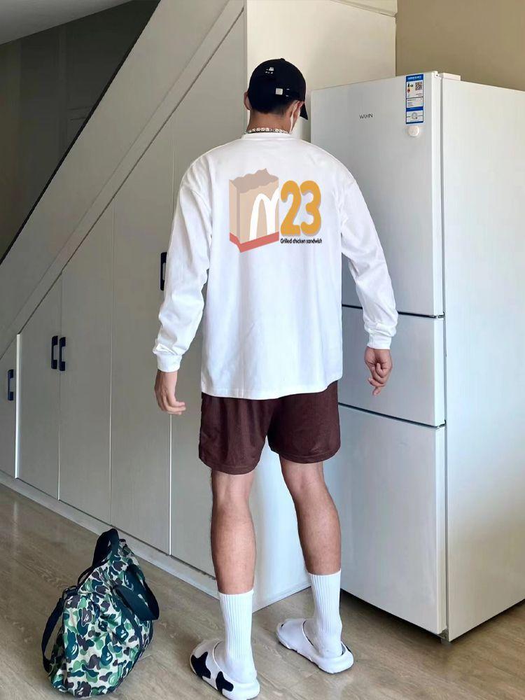 Product Introduction of American-Style Quick-Drying Long-Sleeved Men's Basketball Clothes Long Solid Color Sports Quick-Drying T-shirt High Elastic Sweat-Wicking Workout Clothes Warm-up Jersey 7