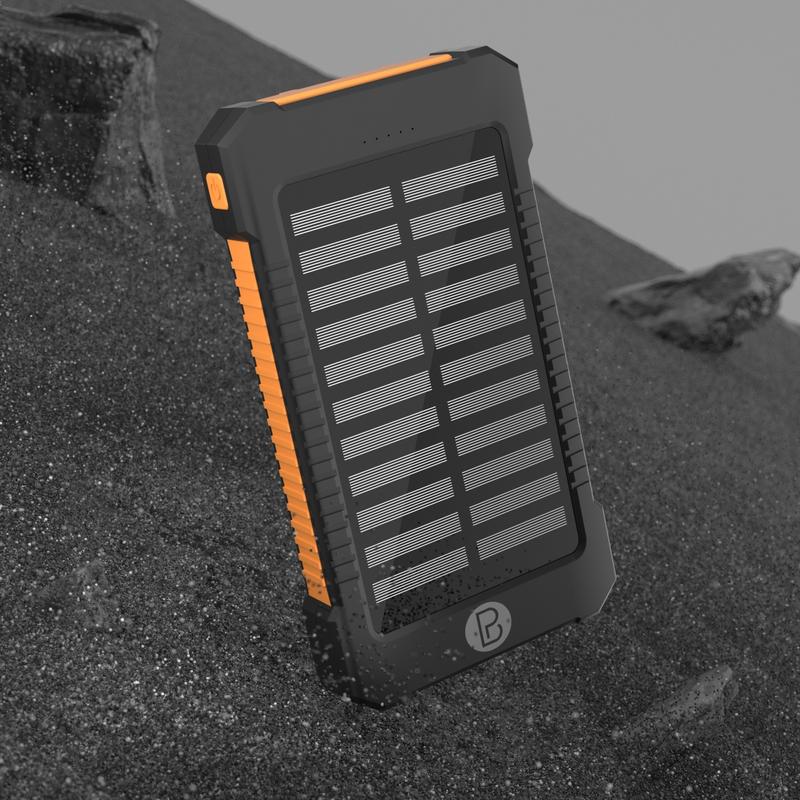 PBSOLAR Powerbank 8000mAh Outdoor Solar Energy External Battery Portable Waterproof Solar Power Bank 4