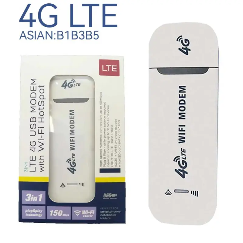 Modem WIFI 4G Support All Operator SIM card 150 Mbps Modem 4G LTE Modem WIFI Travel USB Mobile WIFI portable router Charger 5