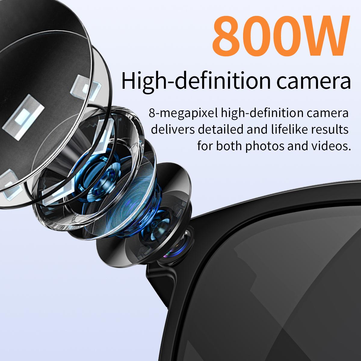 AI Smart Glasses V3 with 8MP Camera & ChatGPT. Features Bluetooth Call, Voice Wake-Up, Video Record & Music Play - Image 3