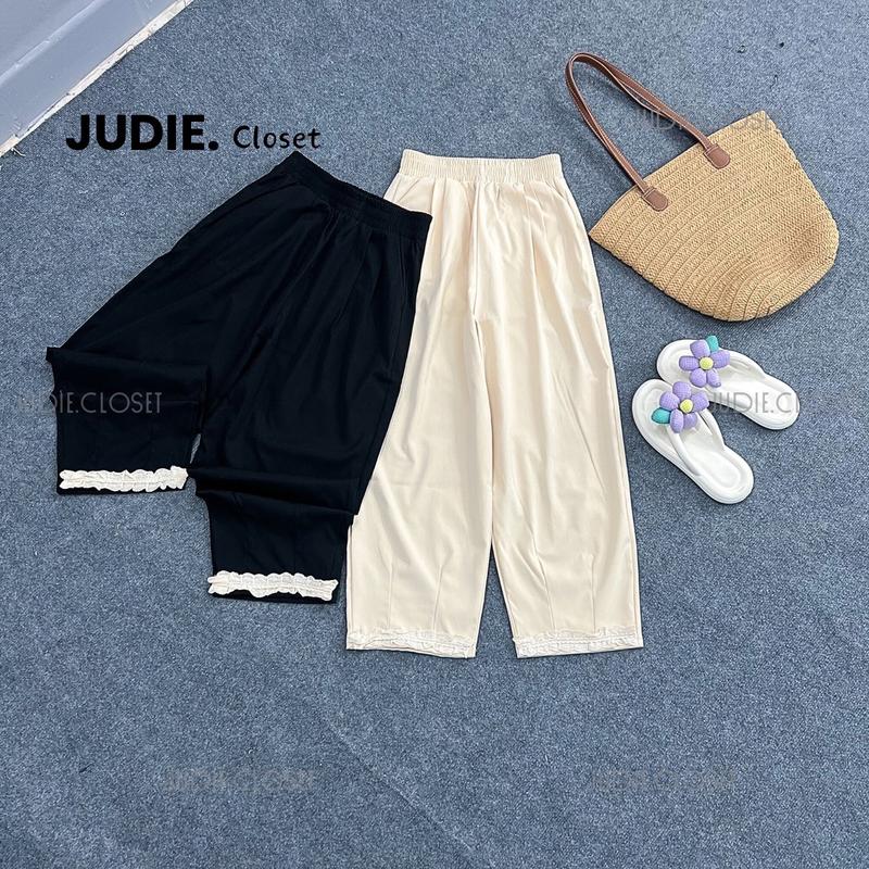 Quần Bom Nữ Dáng Lửng Chất Thô Gắn Gấu Ren Cạp Chun Co Dãn JUDIE.Closet 3