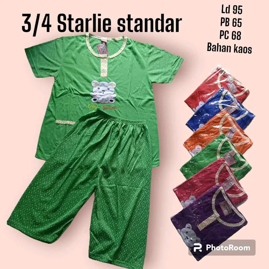 Baju Tidur 3/4 Starlie Standart (90rb dapat 3)
